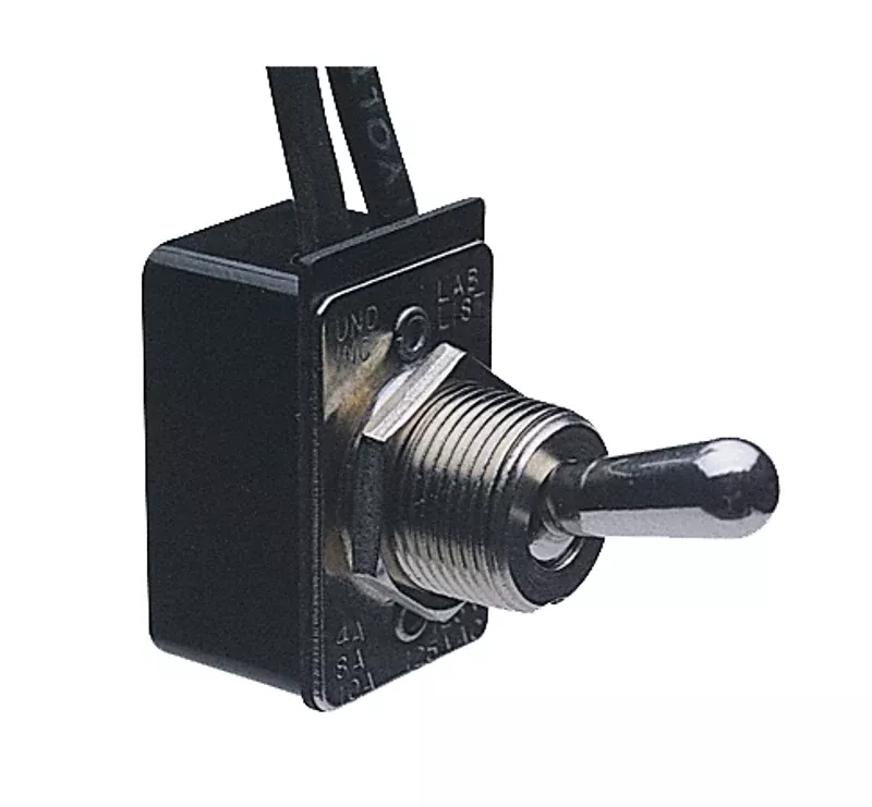 Calterm 41720 Switch, 75 A, 6/28 VDC, Lead Wire Terminal, Black