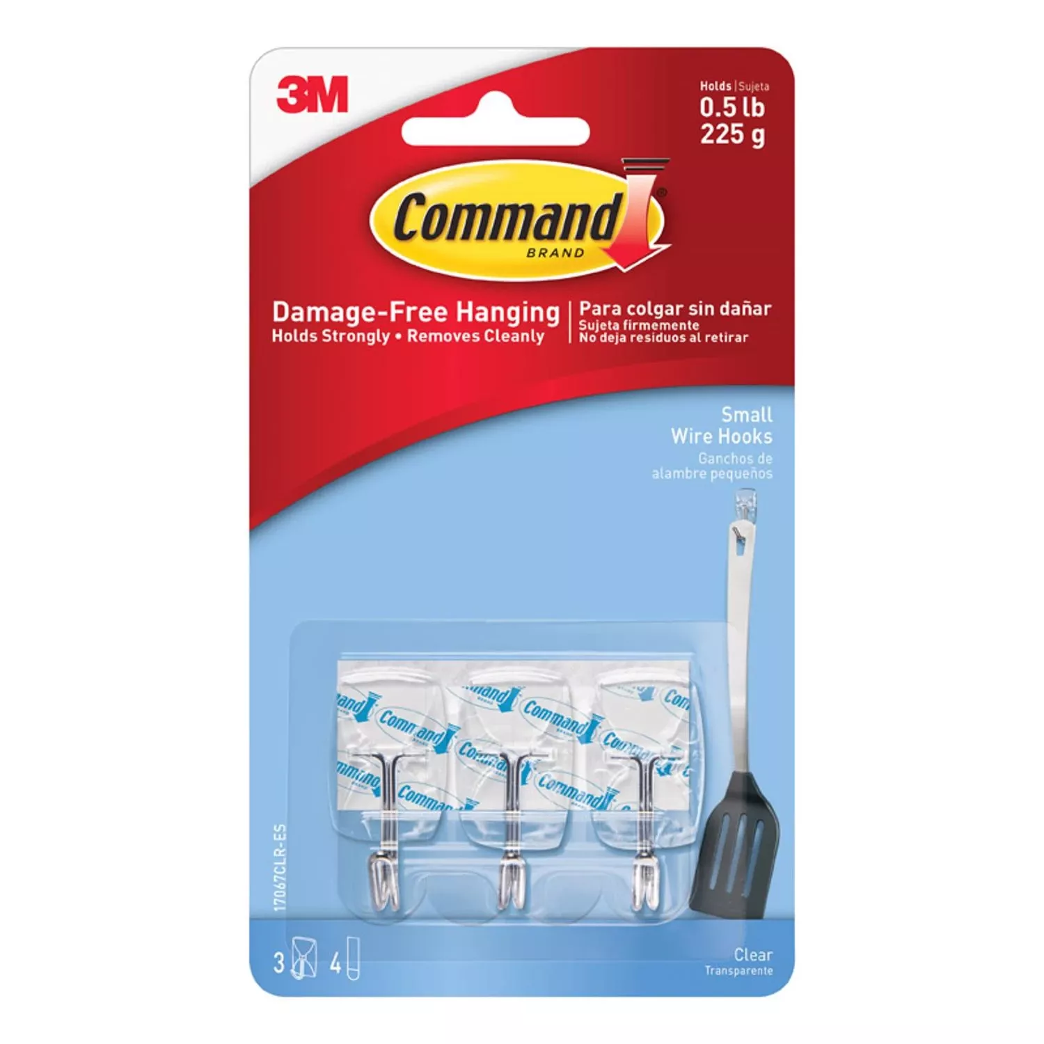 Clear Hooks W/ Clear Adhesive Strips