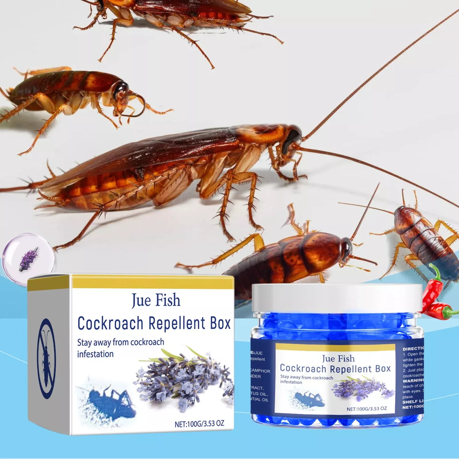 Cockroach Repellent Box Decoy Gel Plant Extract