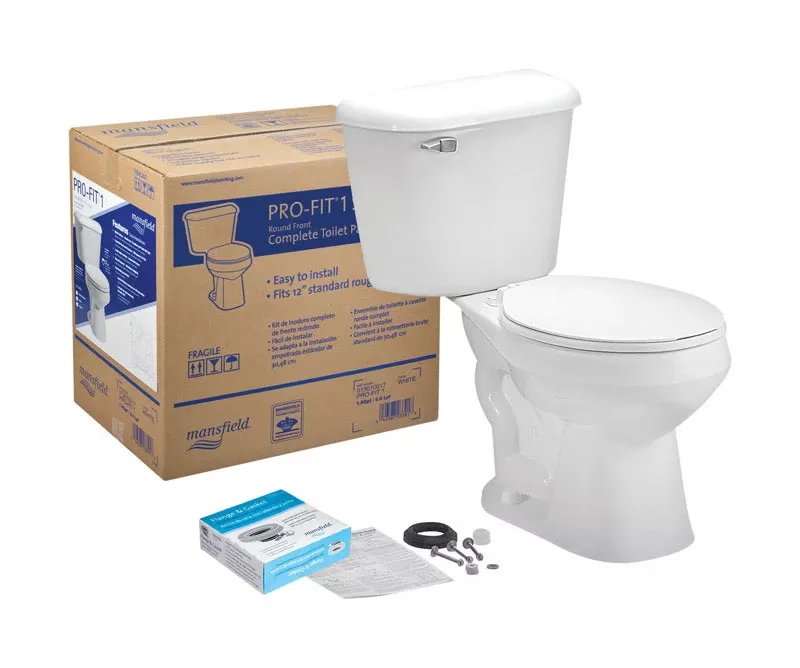 Complete Round-front Toilet Kit, White