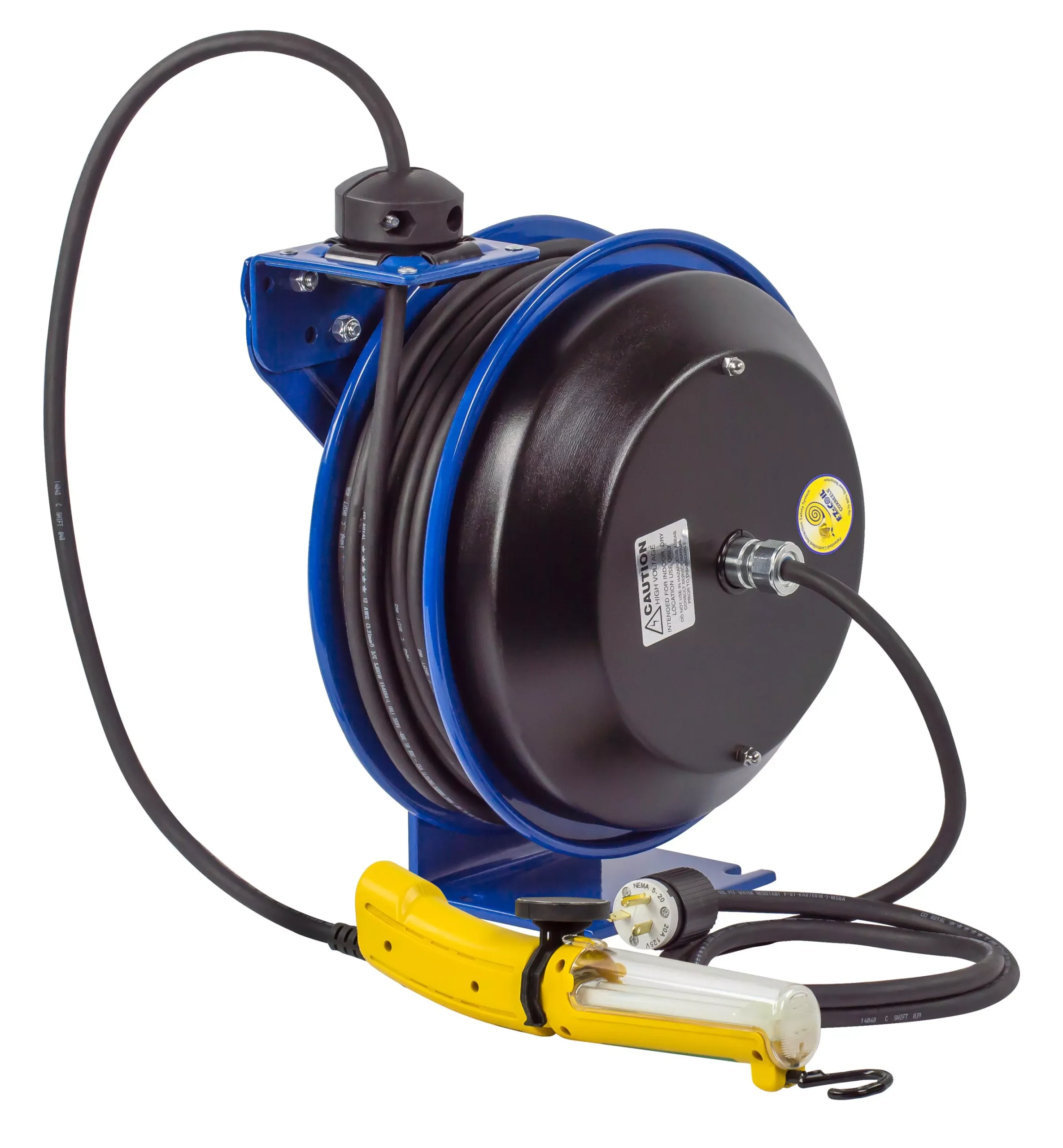 Coxreels EZ-PC13-5016-D Safety System Spring Driven Cord Reel 50ft Fluor Light