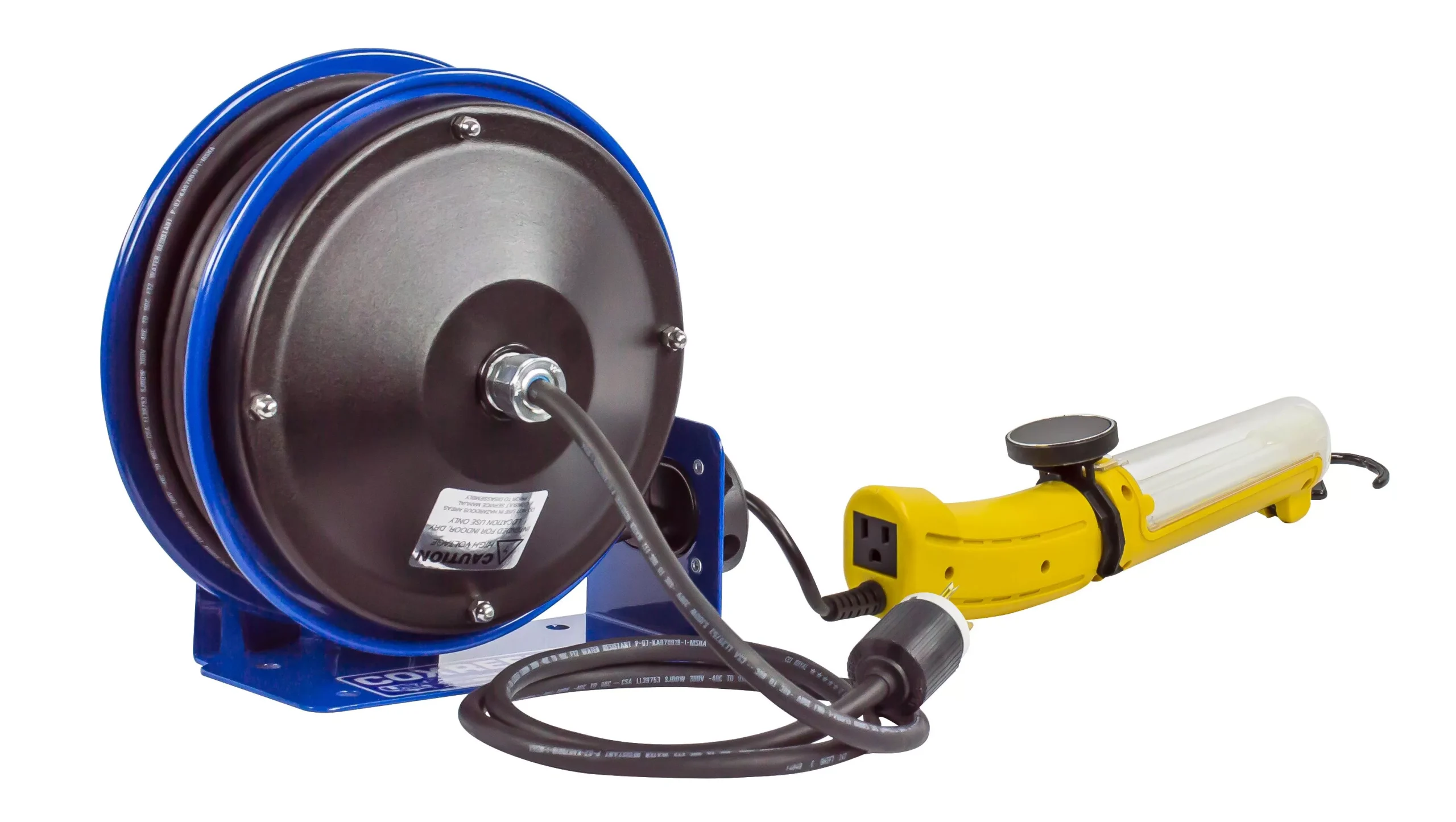 Coxreels PC10-3016-D Compact Spring Driven Cord Reel Fluor Angle Light 16GAx30ft