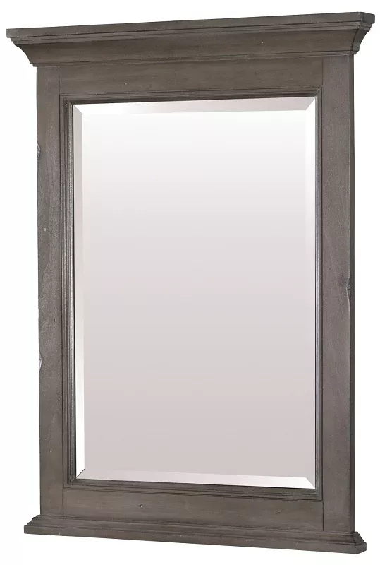 Craft + Main Brantley BAGM2432 Series Framed Mirror, Distressed Gray Frame, Rectangular, 24 in W, 32 in H, Wood Frame