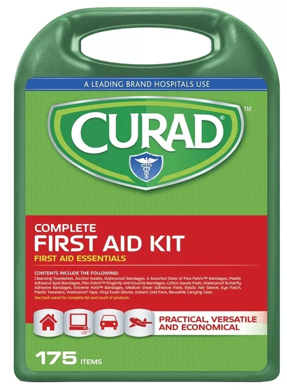 Curad CURFAK300RB Latex-Free Complete First Aid Kit, 175-Piece