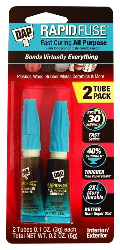 DAP 00158 All-Purpose Adhesive, Liquid, Sharp, Clear, 6 g Tube