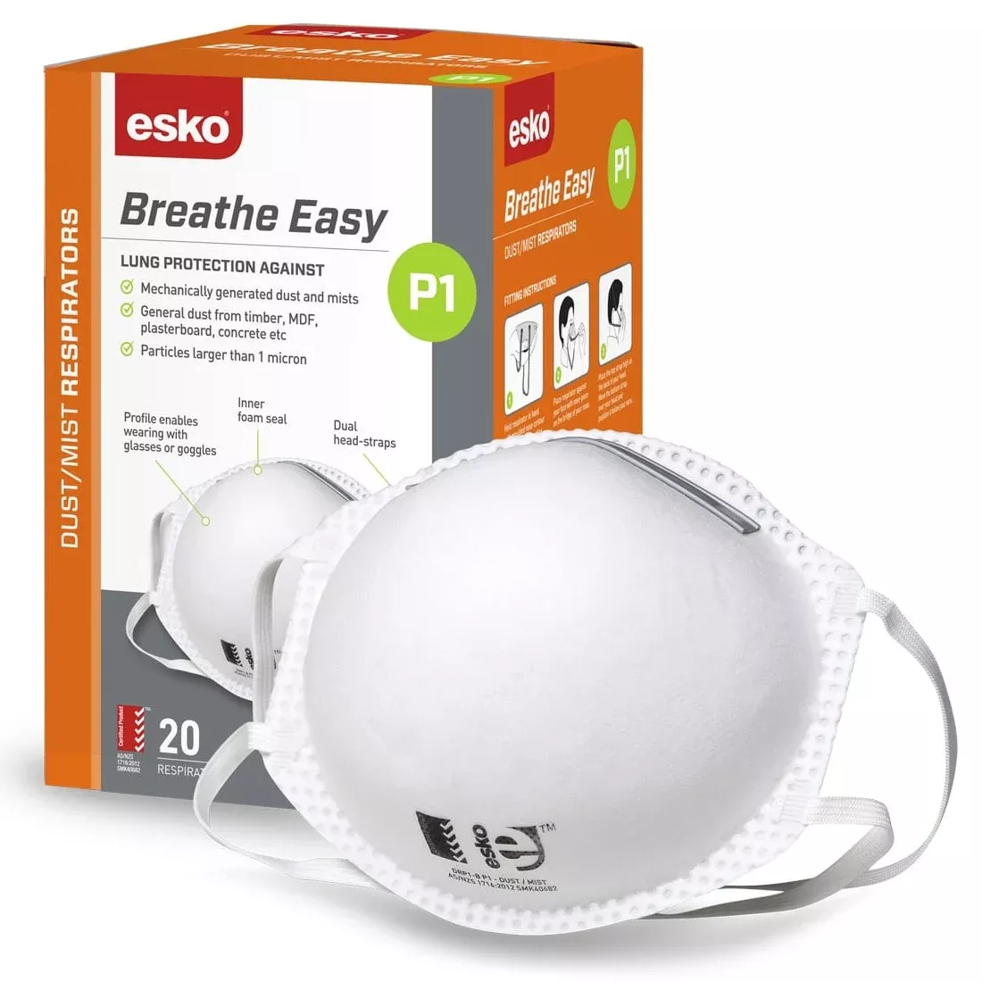 Dust Mask P2 20Pk