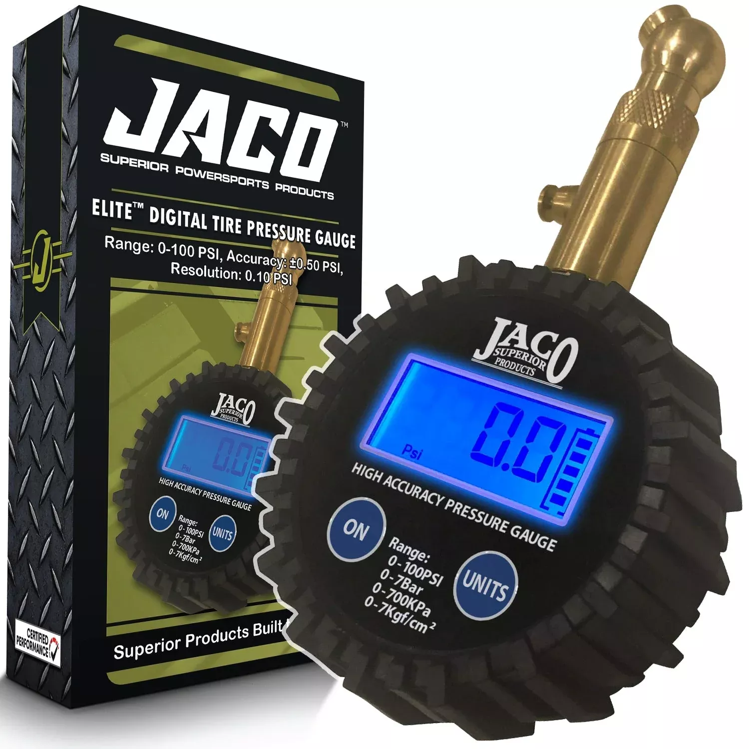 Elite Digital Tire Pressure Gauge - Professional Accuracy - 100 PSI
