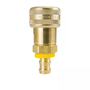 Foster FM1815, 5 Series, Industrial Coupler, Automatic, 1/2" Push-On Hose Barb, Brass