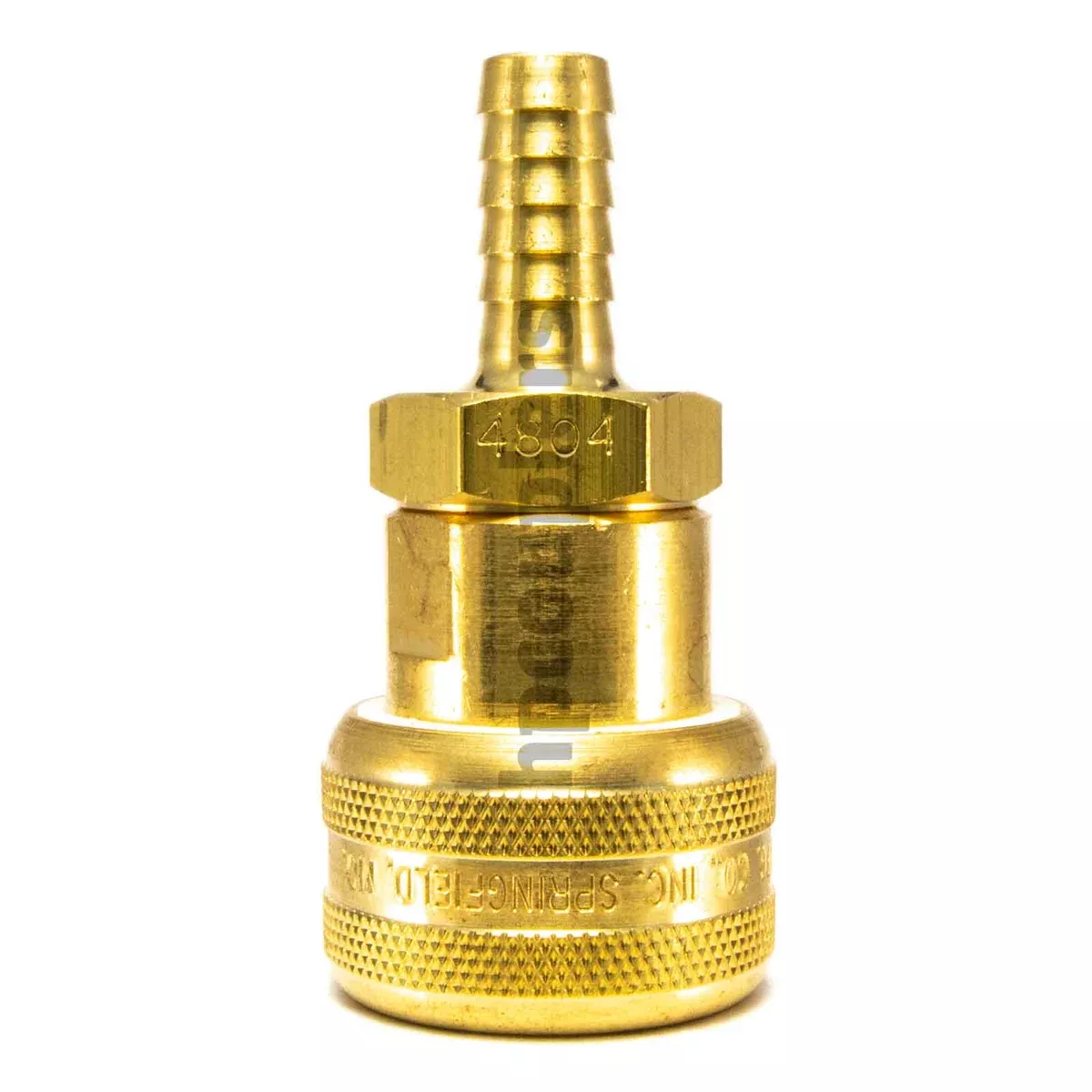 Foster FM4604, 4 Series, Industrial Coupler, Automatic, 1/4" Hose Barb, Brass