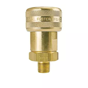 Foster FM4905, 5 Series, Industrial Coupler, Automatic, 1/4" Hose Barb, Brass