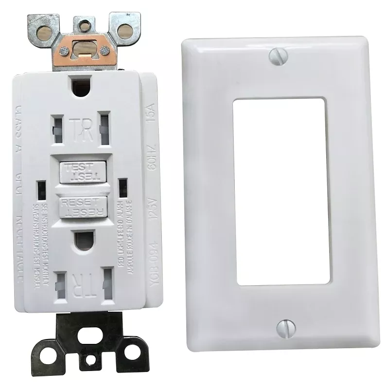 Genmax TR15WST GFCI Tamper Resistant Self-Test Receptacle, 15 A, White