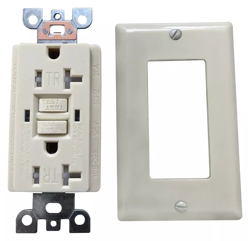 Genmax TR20VST GFCI Tamper Resistant Self-Test Receptacle, 20 A, Ivory