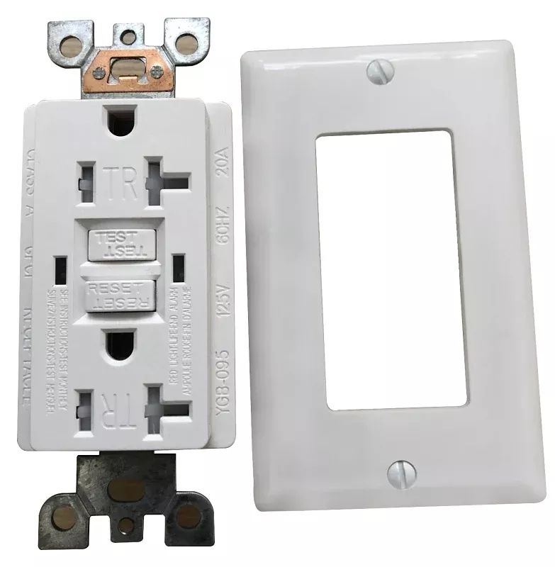 Genmax TR20WST GFCI Tamper Resistant Self-Test Receptacle, 20 A, White