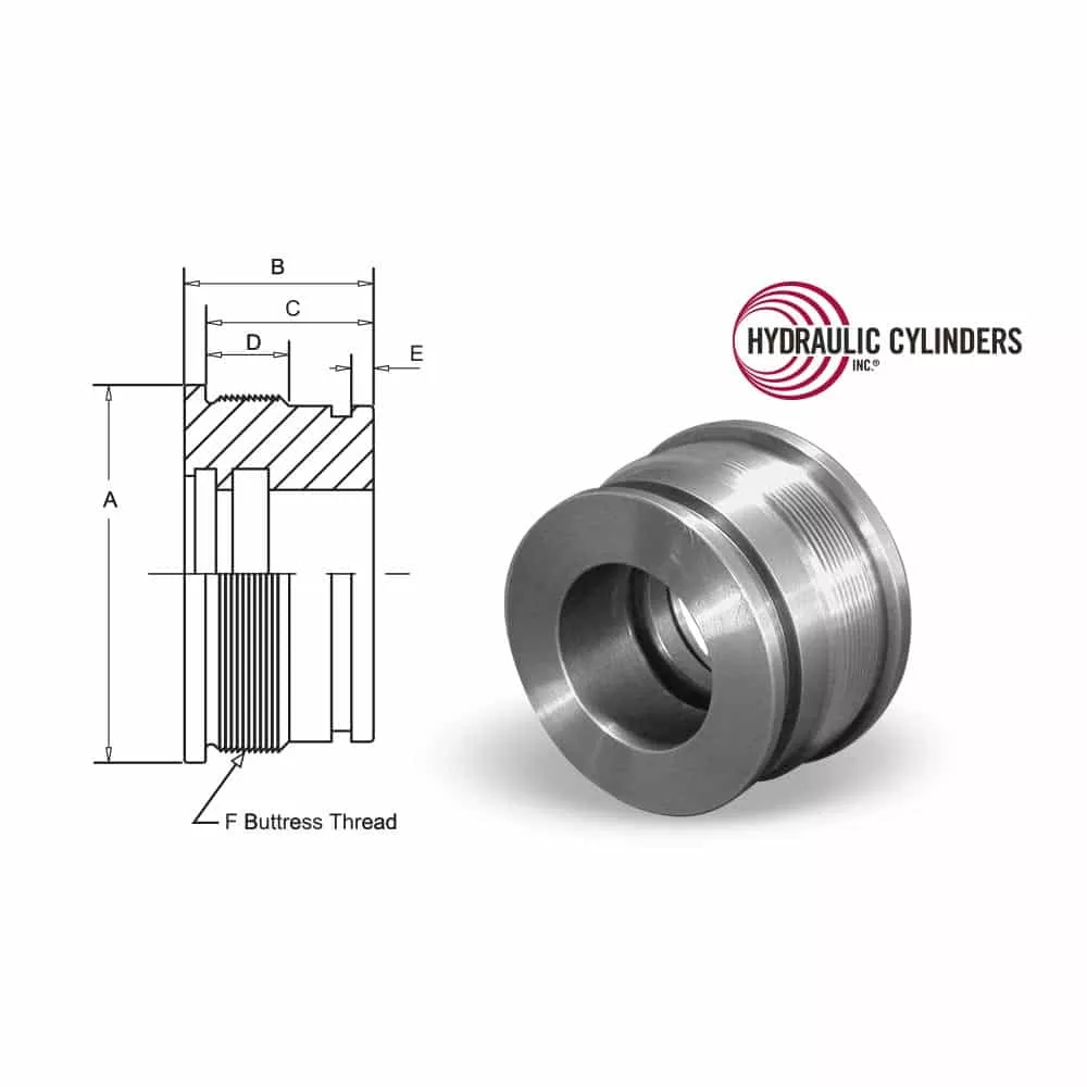 Internally Threaded Head, 1.500″ Bore, 0.750″ Rod