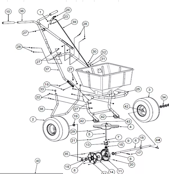 Lesco Spreader 1/4-20 x .75 Bolt P/N: GG092459
