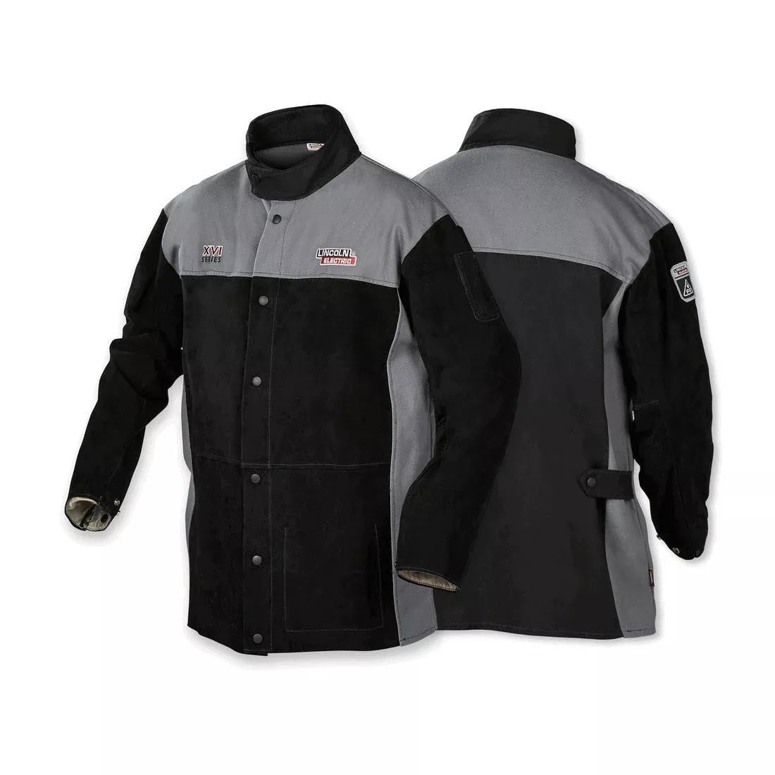 Lincoln XVI Series Heavy Duty Split Leather FR Welding Jacket - M (K4933-M)