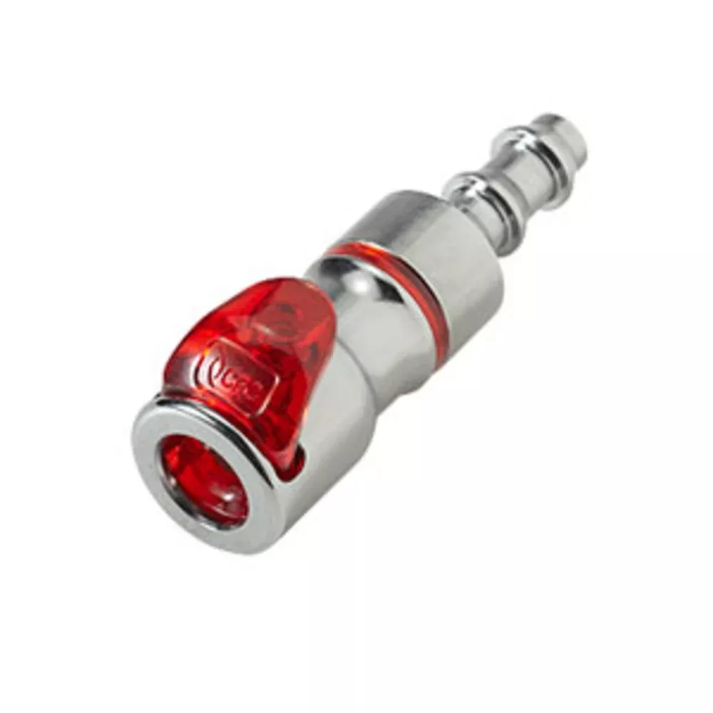 LQ2D1704LRED Valved In-Line Locking Hose Barb Liquid Cooling Coupling Body 1/4"