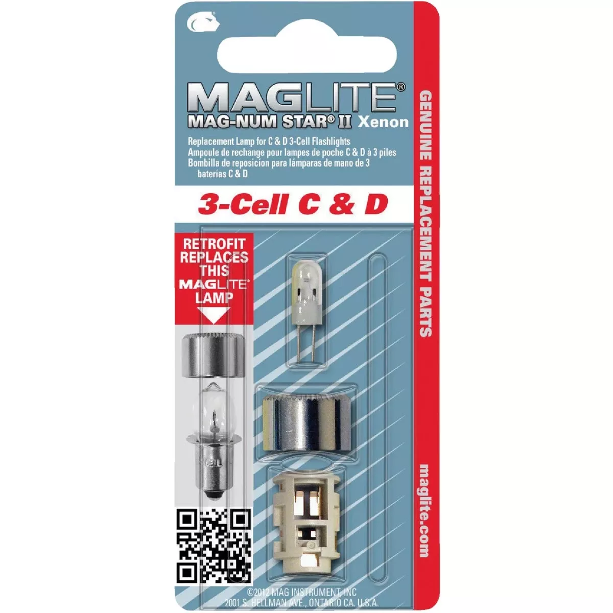 Magnum Star Ii Xenon Replacement Lamp For 3-cellCOrDMaglite Flashlights