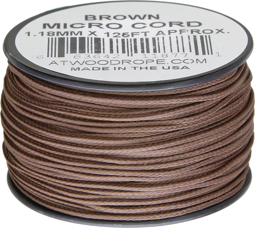 Micro Cord 125ft Brown