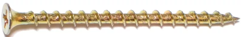 Midwest Fastener 10429 Screw, #8 Thread, Bugle Head, Phillips Drive, Yellow, Zinc