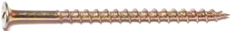 Midwest Fastener 10430 Screw, #8 Thread, Bugle Head, Phillips Drive, Zinc, Yellow