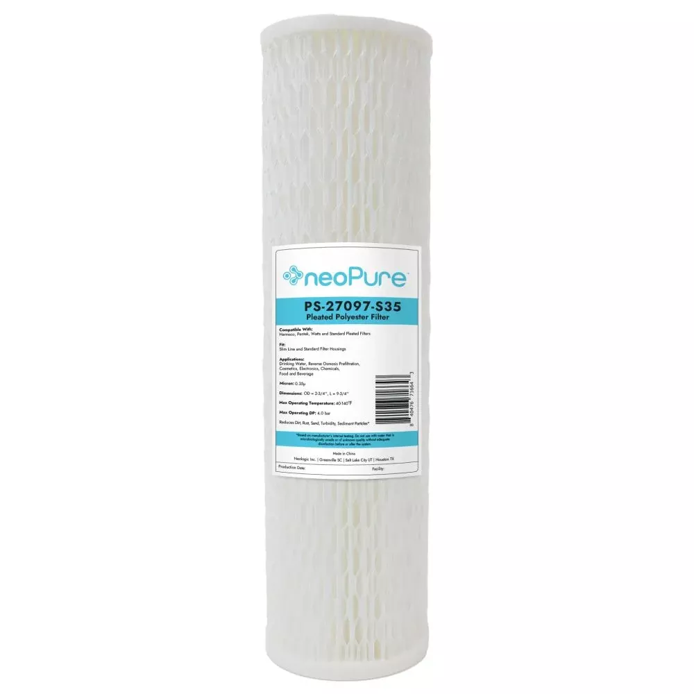 Neo-Pure PS-27097-S35 9-3/4" High Efficiency Pleated Filter 0.35 micron