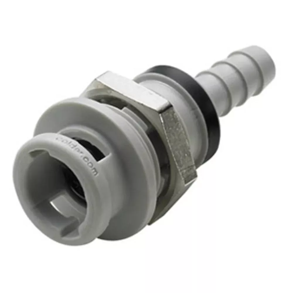 NS2D160212 Valved Panel Mount Hose Barb Coupling Body 1/8 ID Barb