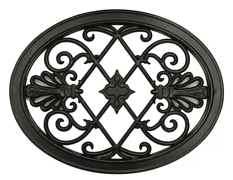 Nuvo Iron ACW56 Gate Fence Insert, Oval, Aluminum, Black
