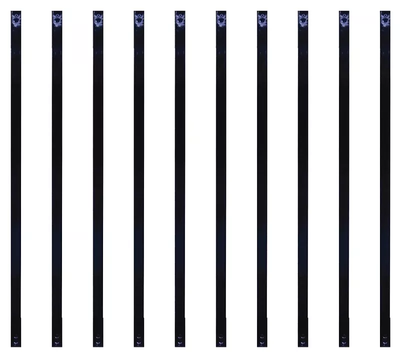Nuvo Iron RCTB32 Baluster, 32 in L, Rectangular, Steel, Black, Galvanized