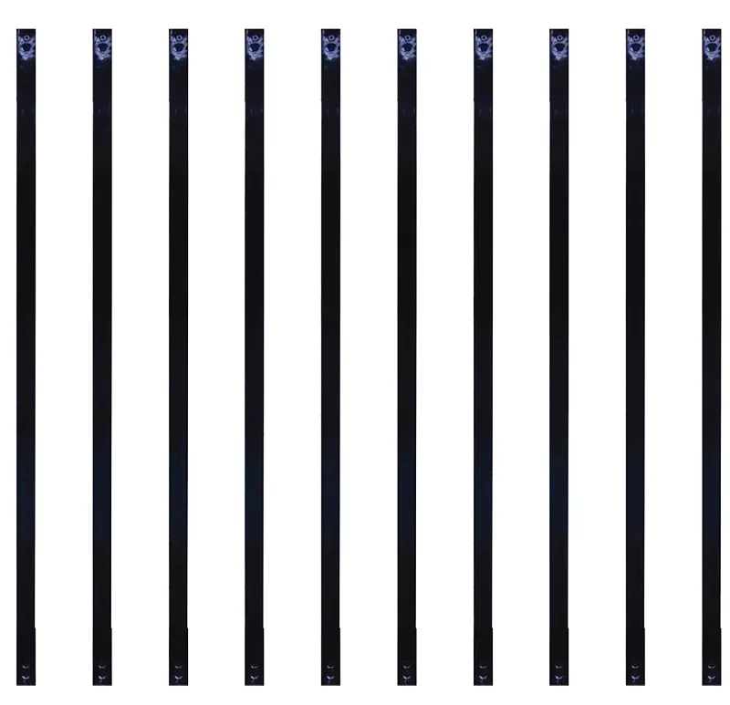 Nuvo Iron RCTB38 Baluster, 38 in L, Rectangular, Steel, Black, Galvanized