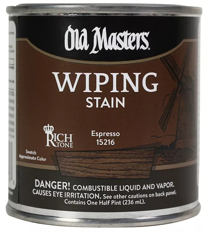 Old Masters 15216 Wood Stain, Clear, Espresso, Liquid, 0.5 pt
