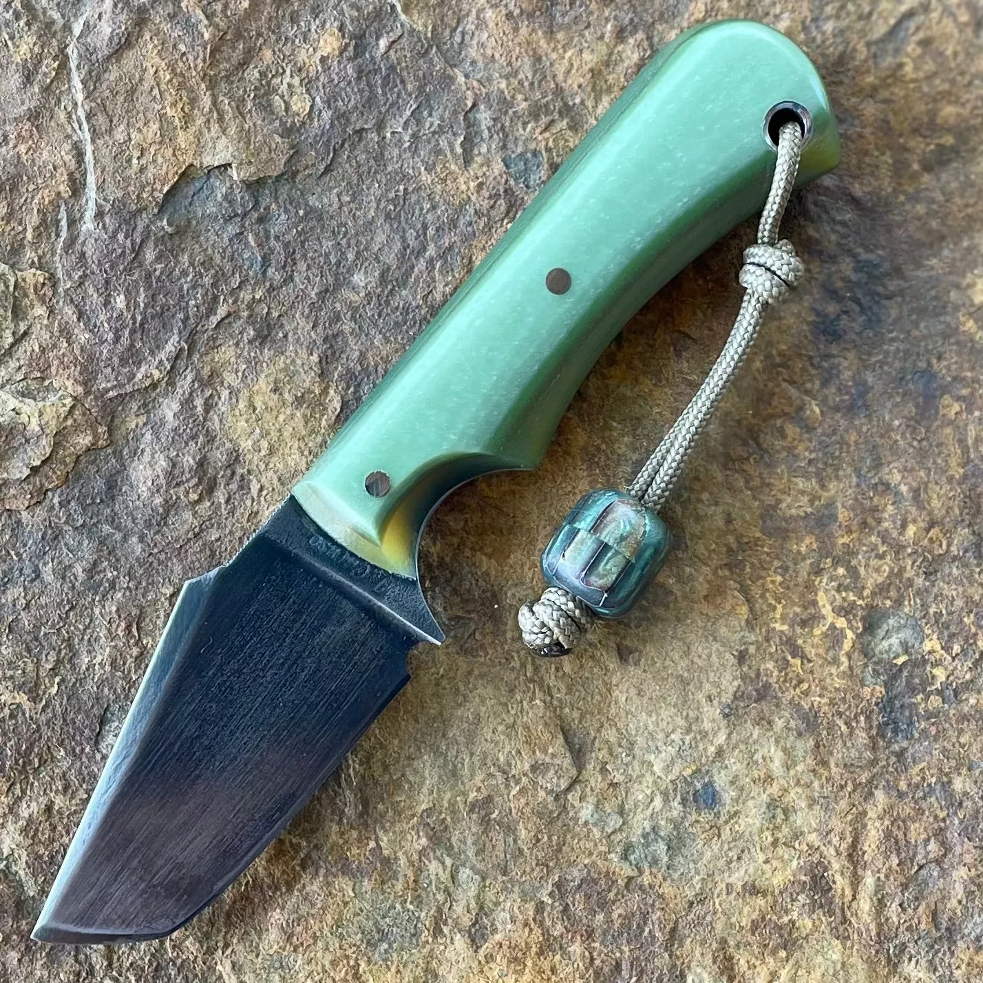 Olivia Pocketknife in S35VN w/ Green Richlite