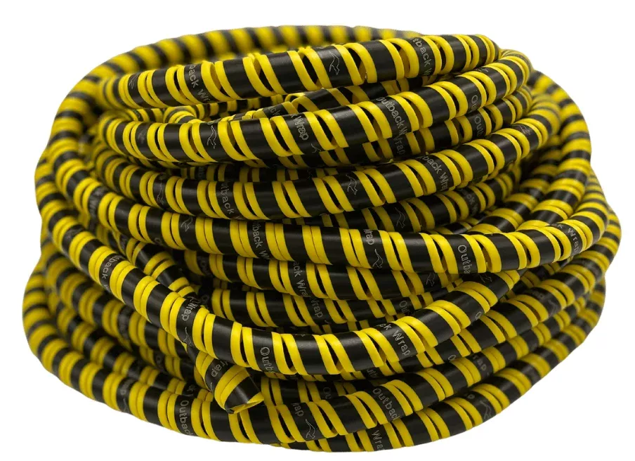 Outback Wrap | 80ft Yellow Python Hydraulic Hose Protector 13/16 inch (20mm)