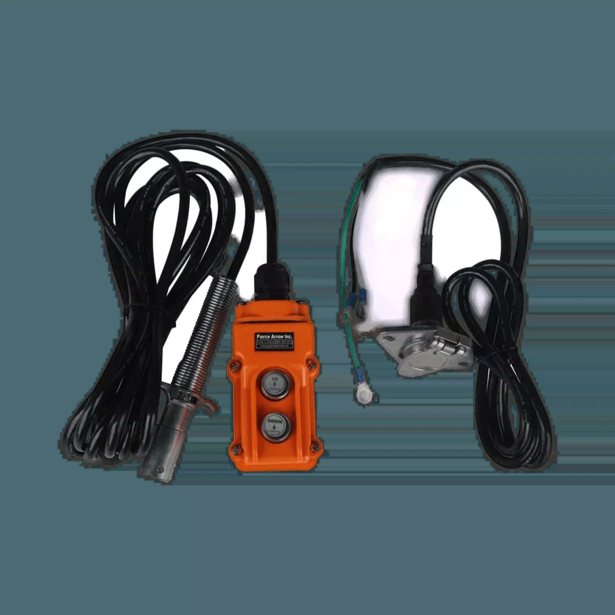 PIERCE 2 Function Momentary Removable Control Pendant - 20 ft. Cord with 4 Prong Steel Plug + Receptacle