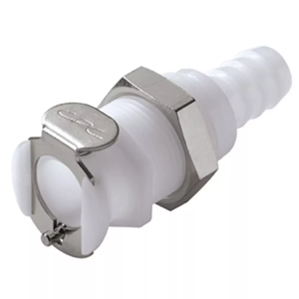 PLC16006 Panel Mount Hose Barb Coupling Body 3/8 ID Barb