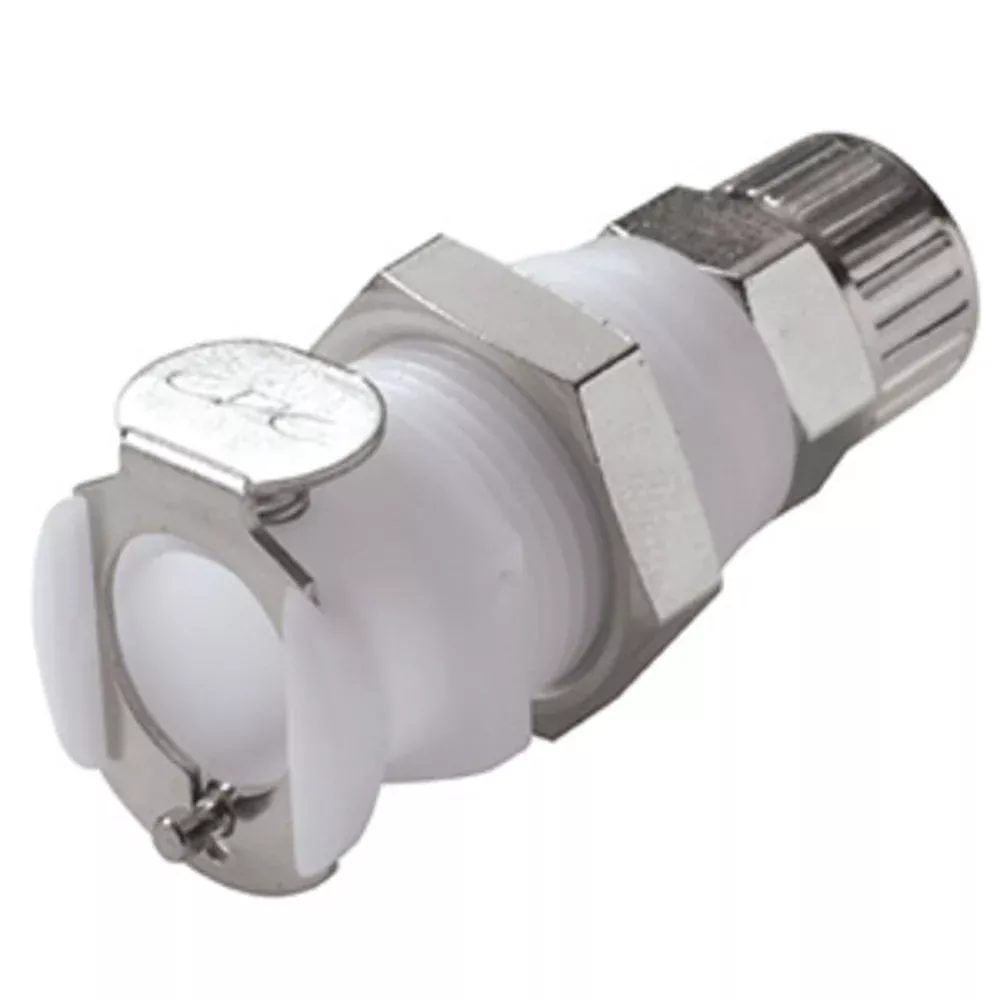 PLCD12006 Valved Panel Mount PTF Coupling Body 3/8 PTF