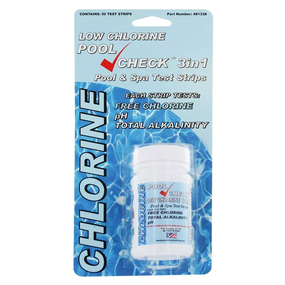 Pool Check Low Chlorine 3 in 1 (50/bottle)