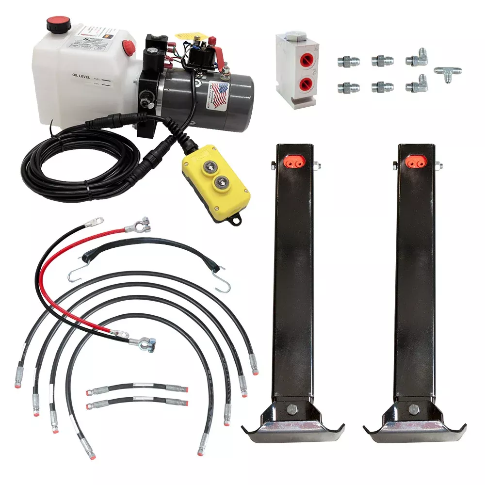 Power Jack 12K Double Hydraulic Trailer Jack Kit | PJD-12-20-K