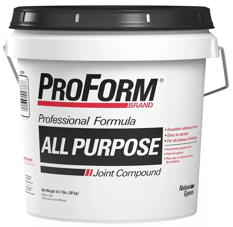 Proform 50002627 All-Purpose Joint Compound, Paste, Gray/White, 61.7 lb Pail, Pack of 36