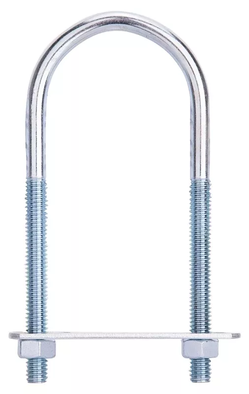 ProSource LR347 U-Bolt, 5/16 in Thread, 2-3/4 in L Thread, Steel, Zinc, Pack of 10