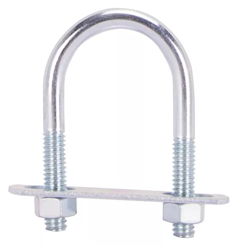 ProSource LR362 U-Bolt, 5/16 in Thread, 1-1/4 in L Thread, Steel, Zinc, Pack of 10