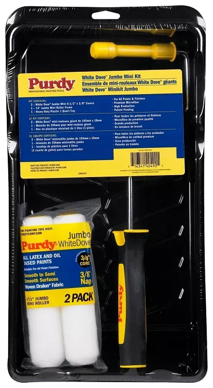 Purdy 14C810700 Jumbo Mini Kit, Smooth Surface, Polypropylene/Woven Dralon Fabric, 4-Piece