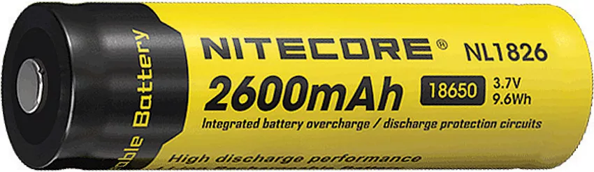 Rechargable 18650 Battery 2600