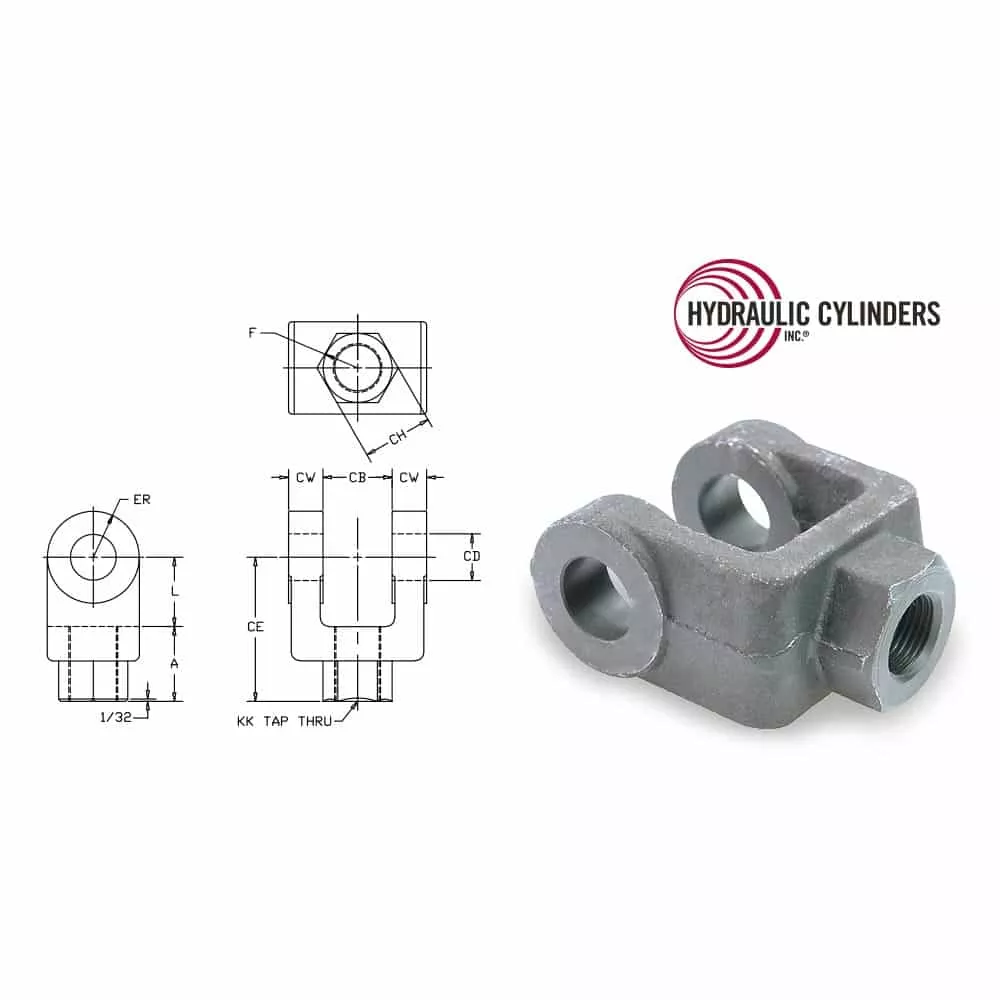Rod Clevis, 3-1/2″ Pin