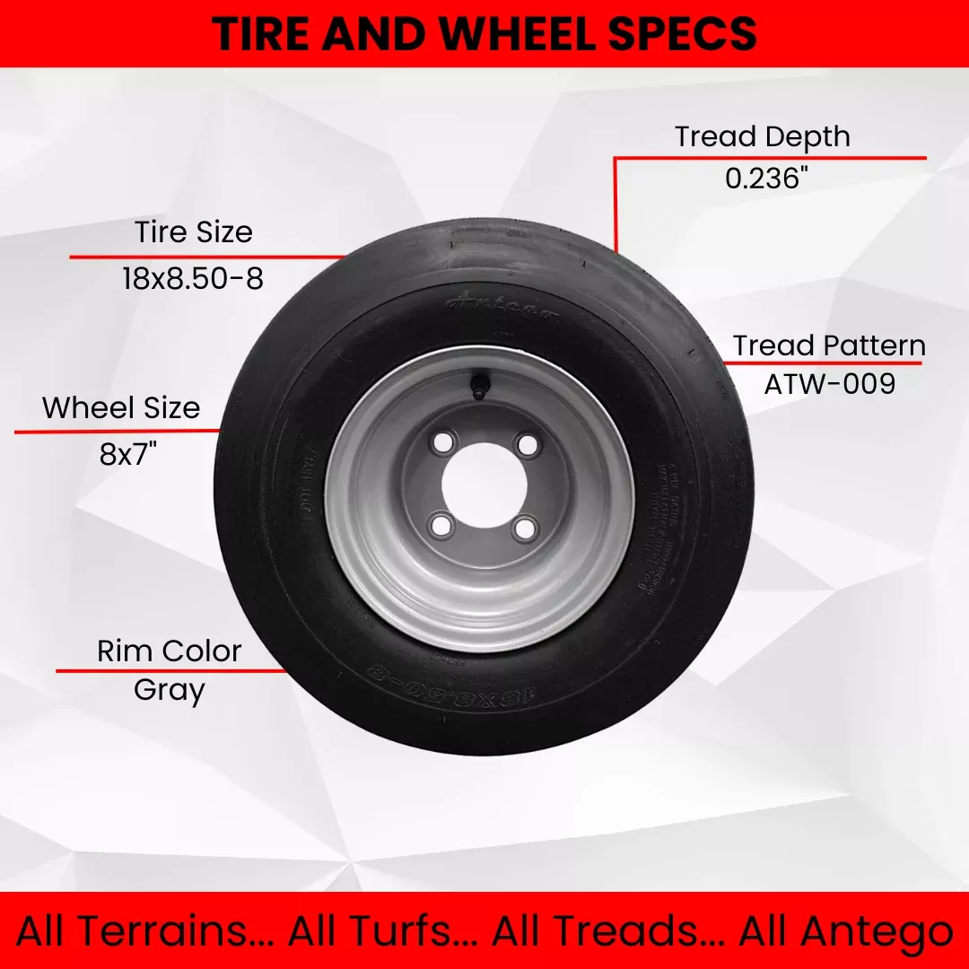 Set of Four 18x8.50-8 ATW-009 Gray Assemblies