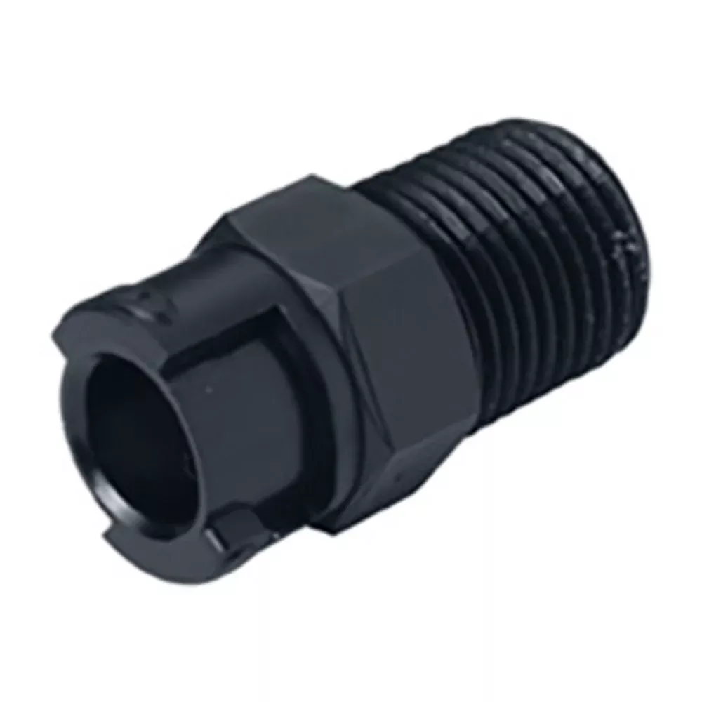SMPTD02BLK Valved Male Thread Black Coupling Body 1/8 NPT Black