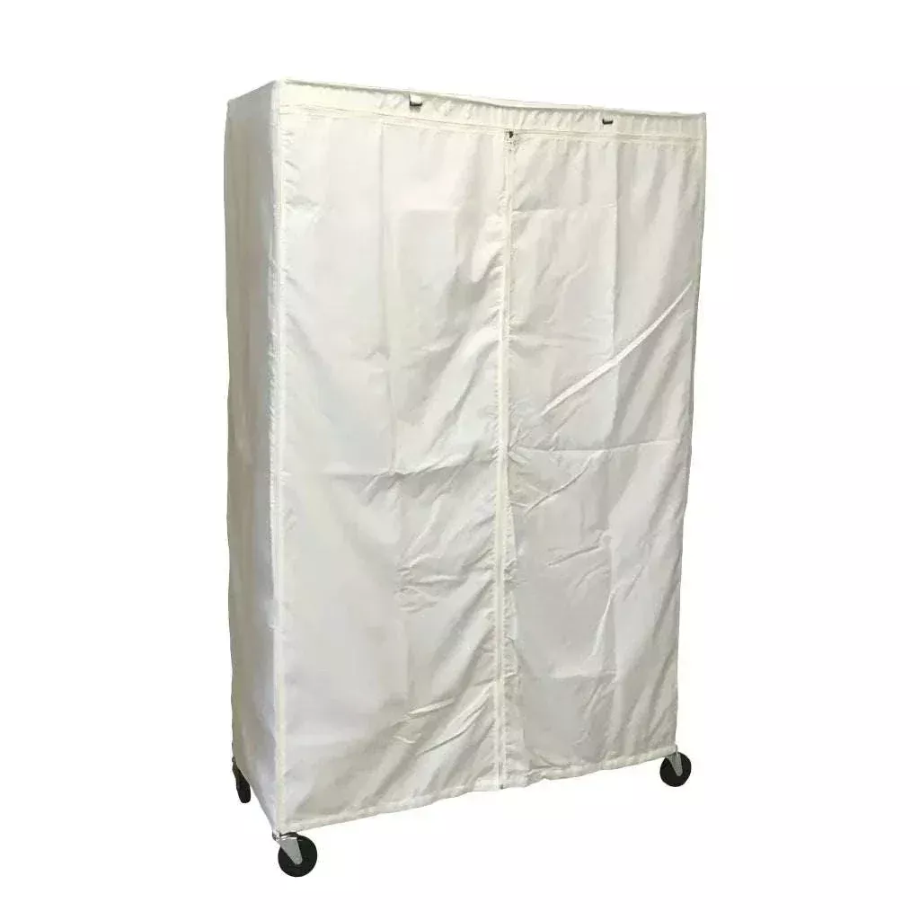 Storage Shelving Unit Cover, fits racks 36"W x 18"D x 72"H in Off White