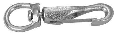 Swivel Spring Snap, Round Eye, Nickel Plated, #334, 3/8-in.