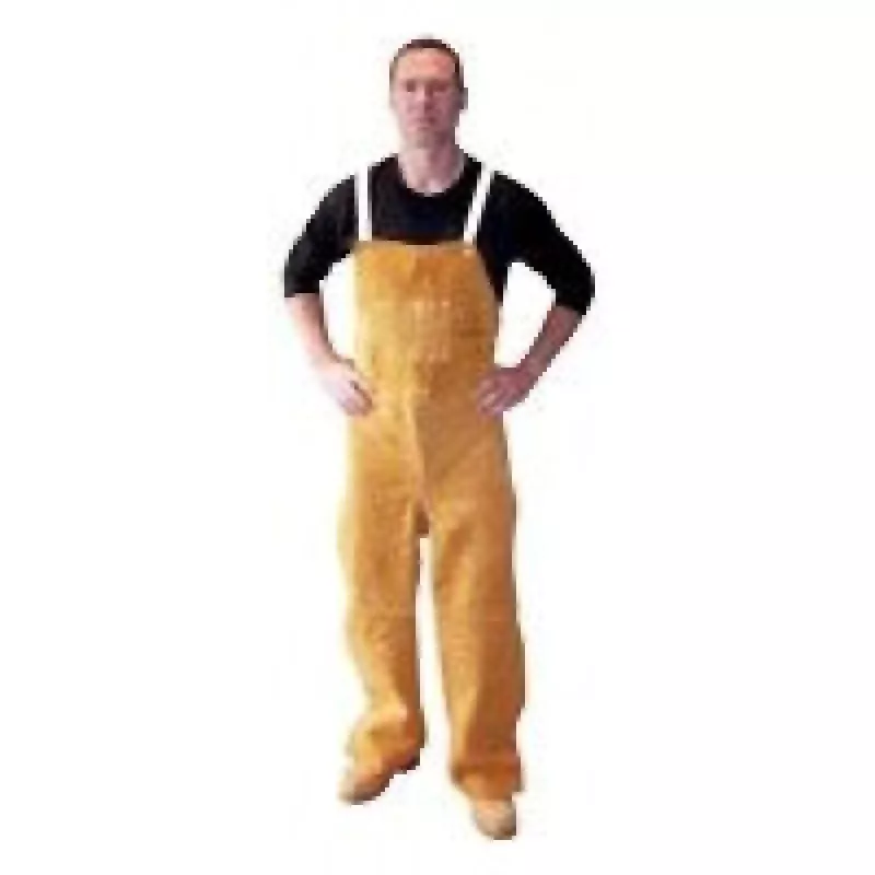 Tillman 5300 54" Brown Leather Split Leg Bib Apron (1 Apron)