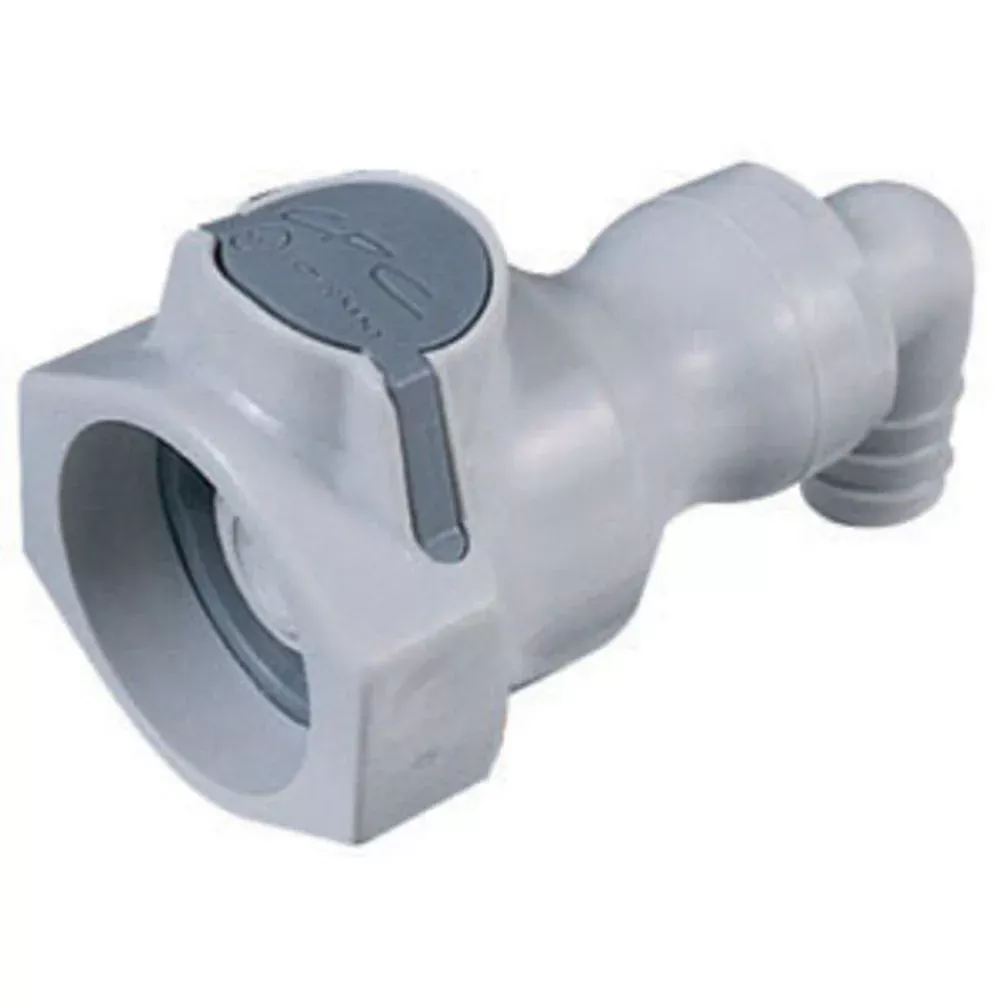 UDC Valved Elbow Hose Barb Coupling Body - 3/8 ID Barb EPDM O-Ring